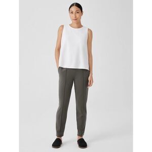 Eileen Fisher $198 Washable Flex Ponte Pintuck Pants gray petite small NEW